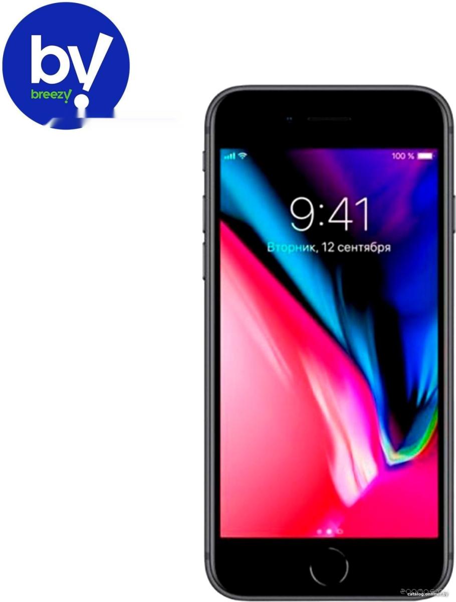 Купить Смартфон Apple iPhone 8 64GB Восстановленный by Breezy, грейд A+  (серый космос) в Минске, цена 799.00