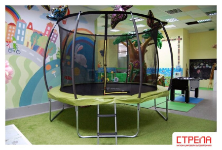 Батут Atlas Sport 312 см - 10ft Master (с лестницей, зеленый)