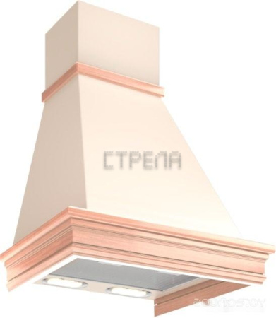 Кухонная вытяжка Elikor Вилла Валенсия 60П-650-П3Л (бежевый/дуб неокрашенный) (840918)