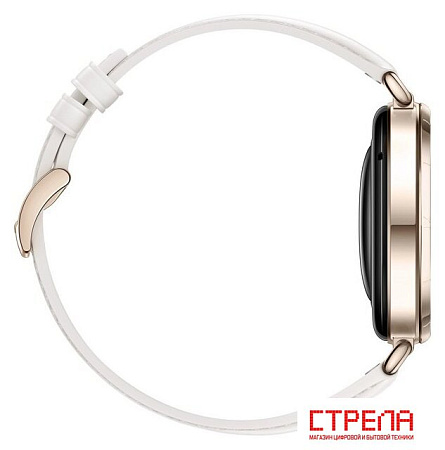Умные часы Huawei Watch GT 6 41 мм (золотистый, с белым кожаным ремешком, международная версия)