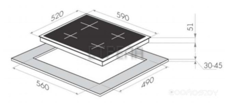 Варочная панель HOMSair HGE643GBK