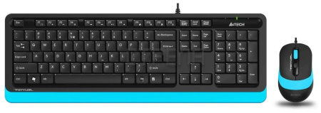 Клавиатура + мышь A4Tech Fstyler F1010 (черный/синий)