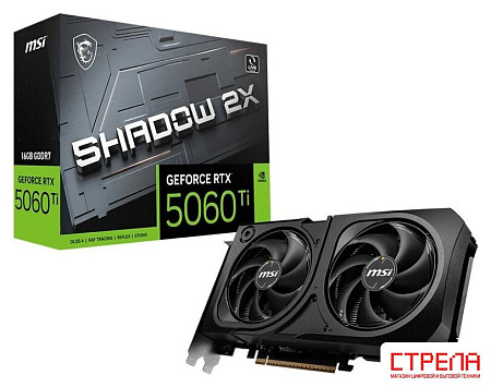 Видеокарта MSI GeForce RTX 5060 Ti 16G Shadow 2X Plus