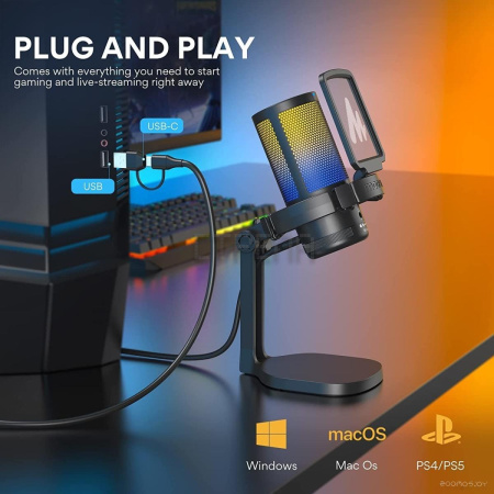 Проводной микрофон Maono DM20 (черный)