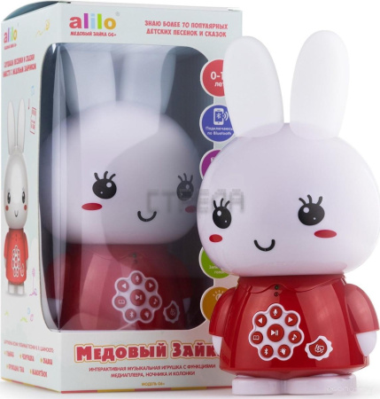 Интерактивная игрушка Alilo Медовый зайка G6+ 60962 (красный)