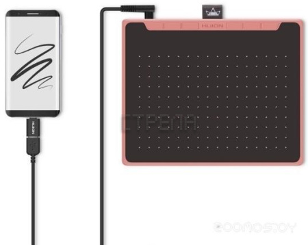 Графический планшет Huion Inspiroy RTS-300 (розовый)