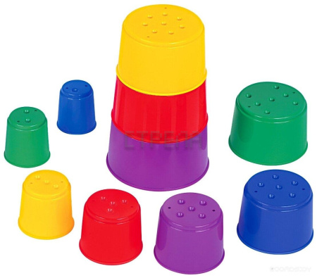 Развивающая игрушка Полесье Занимательная пирамидка №2 / 35967 (10эл, в пакете)