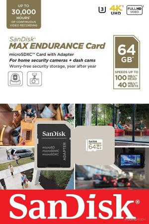 Карта памяти SanDisk microSDXC SDSQQVR-064G-GN6IA 64GB (с адаптером)