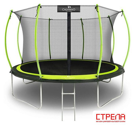 Батут Calviano Inside Master Green 374 см - 12ft (внутренняя сетка, с лестницей)