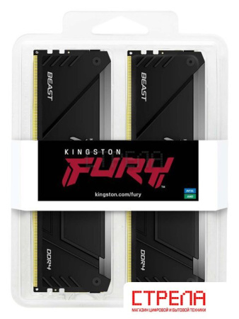 Оперативная память Kingston FURY Beast RGB 2x32ГБ DDR4 2666 МГц KF426C16BB2AK2/64