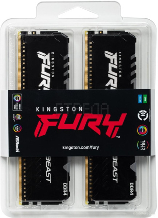 Оперативная память Kingston FURY Beast RGB 2x16ГБ DDR4 3200МГц KF432C16BB12AK2/32