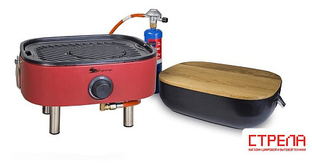 Портативный газовый гриль Sahara Mini BBQ (серый)