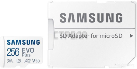 Карта памяти Samsung EVO Plus 2021 microSDXC 256GB (с адаптером)