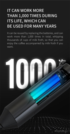 Ручной вспениватель молока KLT KJBQ-4 (черный)