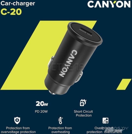 Автомобильное зарядное Canyon CNS-CCA20B