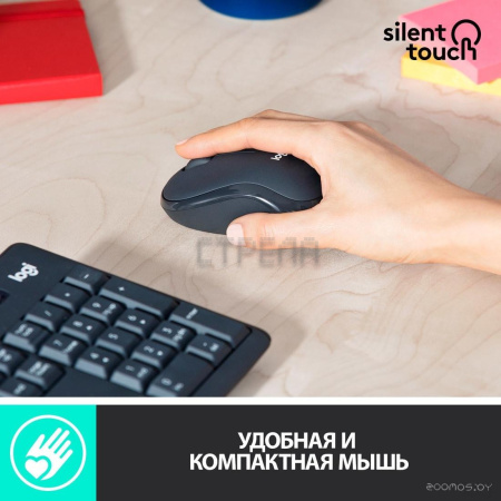 Клавиатура + мышь Logitech MK295 Silent (черный)