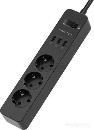 Сетевой фильтр HARPER UCH-325 (черный)