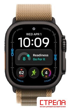 Умные часы Apple Watch Ultra 4 LTE 49 мм (титановый корпус, черный/песочный, текстильный ремешок размера M)