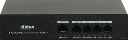 Неуправляемый коммутатор Dahua DH-PFS3005-4ET-36