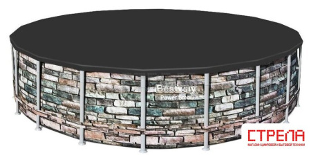 Каркасный бассейн Bestway Power Steel Камень 56883 (610x132)