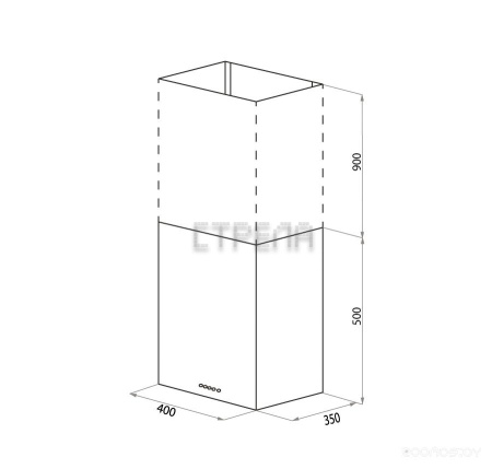 Кухонная вытяжка HOMSair Phlox Push 40 (нержавеющая сталь)