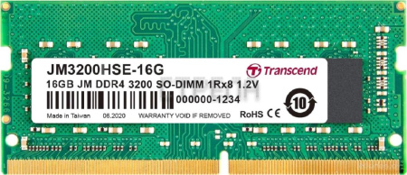 Оперативная память Transcend JetRam 16GB DDR4 SODIMM PC4-25600 JM3200HSE-16G