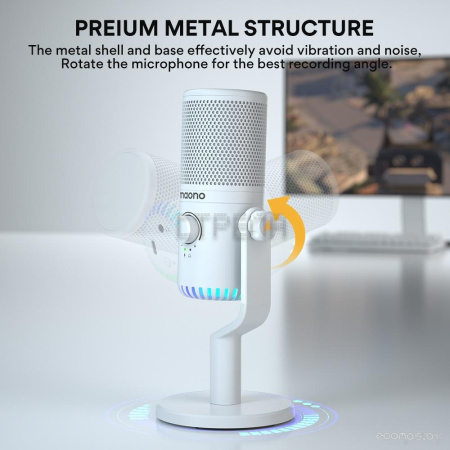 Проводной микрофон Maono DM30 (белый)