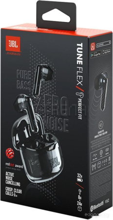 Наушники JBL Tune Flex Ghost (черный)