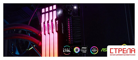 Оперативная память Kingston FURY Beast RGB 32ГБ DDR5 6400 МГц KF564C32BBEA-32