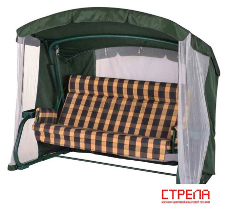 Садовые качели Удачная мебель Мерида премиум с подголовником (зеленый 334)