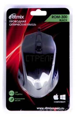 Мышь Ritmix ROM-300 Black USB