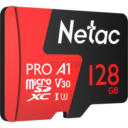 Карта памяти Netac P500 Extreme Pro 128GB NT02P500PRO-128G-R + адаптер