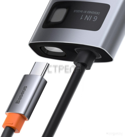USB-хаб Baseus Metal Gleam Series 6-in-1 Type-C CAHUB-CW0G