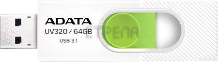 USB Flash A-Data UV320 64GB (белый/зеленый)