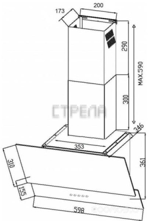 Кухонная вытяжка Schtoff America 60 (черный)