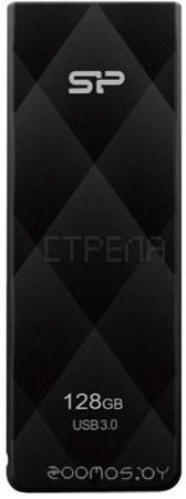USB Flash Silicon Power Blaze B20 128GB (Black) (SP128GBUF3B20V1K)