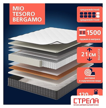 Матрас Mio Tesoro Bergamo 160x200 (джерси трикотаж)