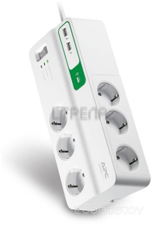 Сетевой фильтр APC Essential SurgeArrest 6 розеток, белый (PM6U-RS)