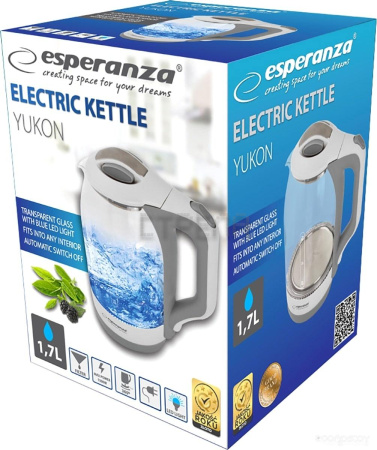 Электрический чайник Esperanza Yukon EKK025W