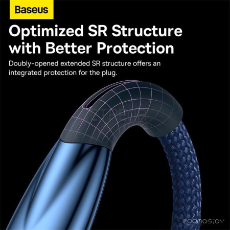 Кабель Baseus Glimmer Series USB Type-C - Lightning (2 м, синий)