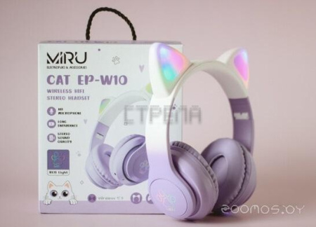 Наушники Miru Cat EP-W10 (сиреневый)