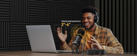 Проводной микрофон Maono PD100X (черный)