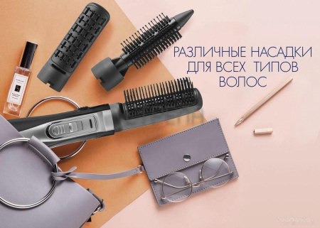 Фен-щетка Endever Aurora-502 (серебристый/черный)