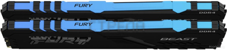 Оперативная память Kingston FURY Beast RGB 2x16ГБ DDR4 3200МГц KF432C16BB12AK2/32