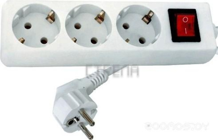 Сетевой фильтр Гарнизон 3 розетки, белый, 5 м (ELB-G3-W-5)