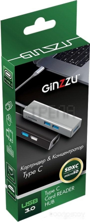 USB-хаб Ginzzu GR-568UB