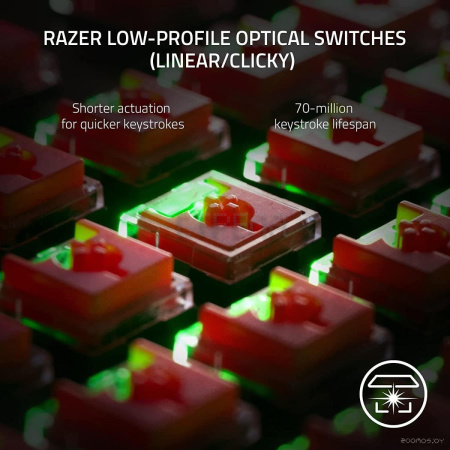 Клавиатура RAZER Deathstalker V2 Pro Wireless (Razer Low Profile Optical Red)