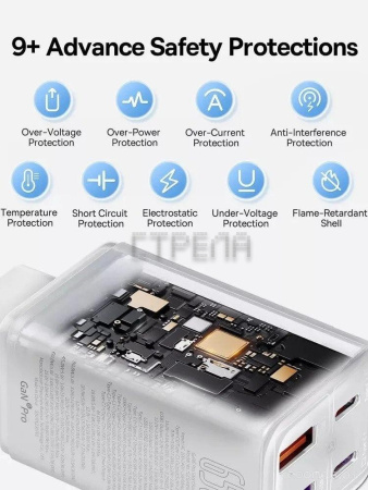 Сетевое зарядное Baseus GaN6 Pro Fast Charger 2C+2U 65W P10162701213-00 (белый)