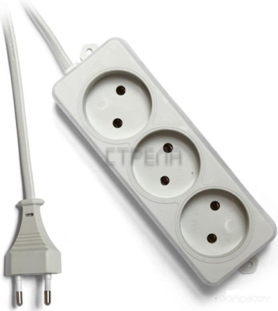 Удлинитель Гарнизон 3 розетки, белый, 2 м (EL-E3-W-2)