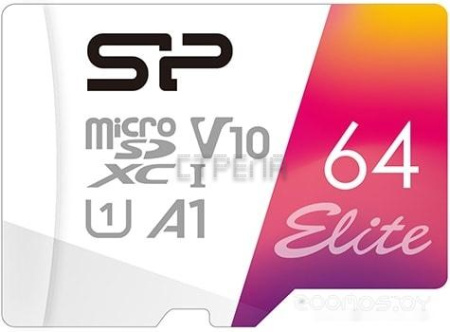 Карта памяти Silicon Power Elite microSDXC SP064GBSTXBV1V20SP 64GB